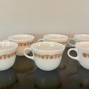 Vintage Corning Corelle Butterfly Gold Coffee/Tea Mugs